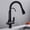 Black a, variant on Widespread Faucets, 3 Way Purifier Kitchen Faucet Pull Out Dual Handle High Arc Drinking Water Filter Sink Faucet 360 Swivel Filtered Crane for Kitchen Deck Mounted,Chrome