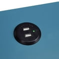 thumbnail image 5 of Simple Relax Wood Accent Table with 2 Drawers and a Shelf Teal, 5 of 5