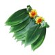 thumbnail image 1 of Qarigey de flores de hojas hawaianas, fiesta Bohemia Artificial, ropa de baile elástica hawaiana, vestido de Hula, disfraz de playa, puesta en Disfraces de disfraces Verde (75 cm/30 pulgadas) Qarigey AP016763-08, 1 of 6