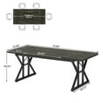thumbnail image 2 of Barara King Dining Table, Kitchen Dining Table,Wood Dining Table, Farmhouse 70.8" Kitchen Table for 6 People,Black Oak, 2 of 8