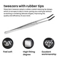 thumbnail image 4 of 2 PCS Tweezers Curved Bent Rubber Tip Tweezers Stainless Steel Crafts Tweezers for Lab Jewelry Making, 4 of 10