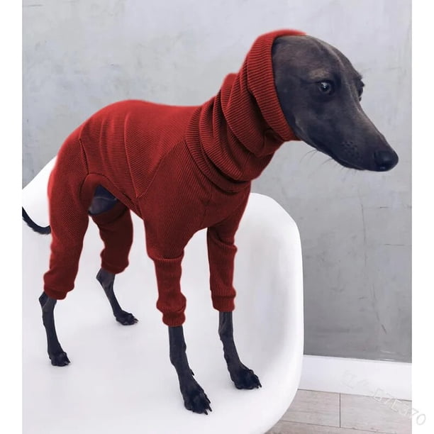Ropa de cuello alto para perros grandes, ropa de Galgo Italiano, pijama de cuatro patas, suéter para mascotas, Mono para perros grandes, Invierno