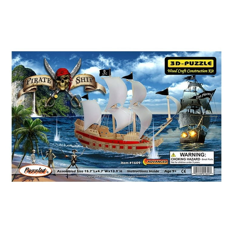 Puzzled - Pirate Ship - 3D Jigsaw Puzzle - 139 Pieces