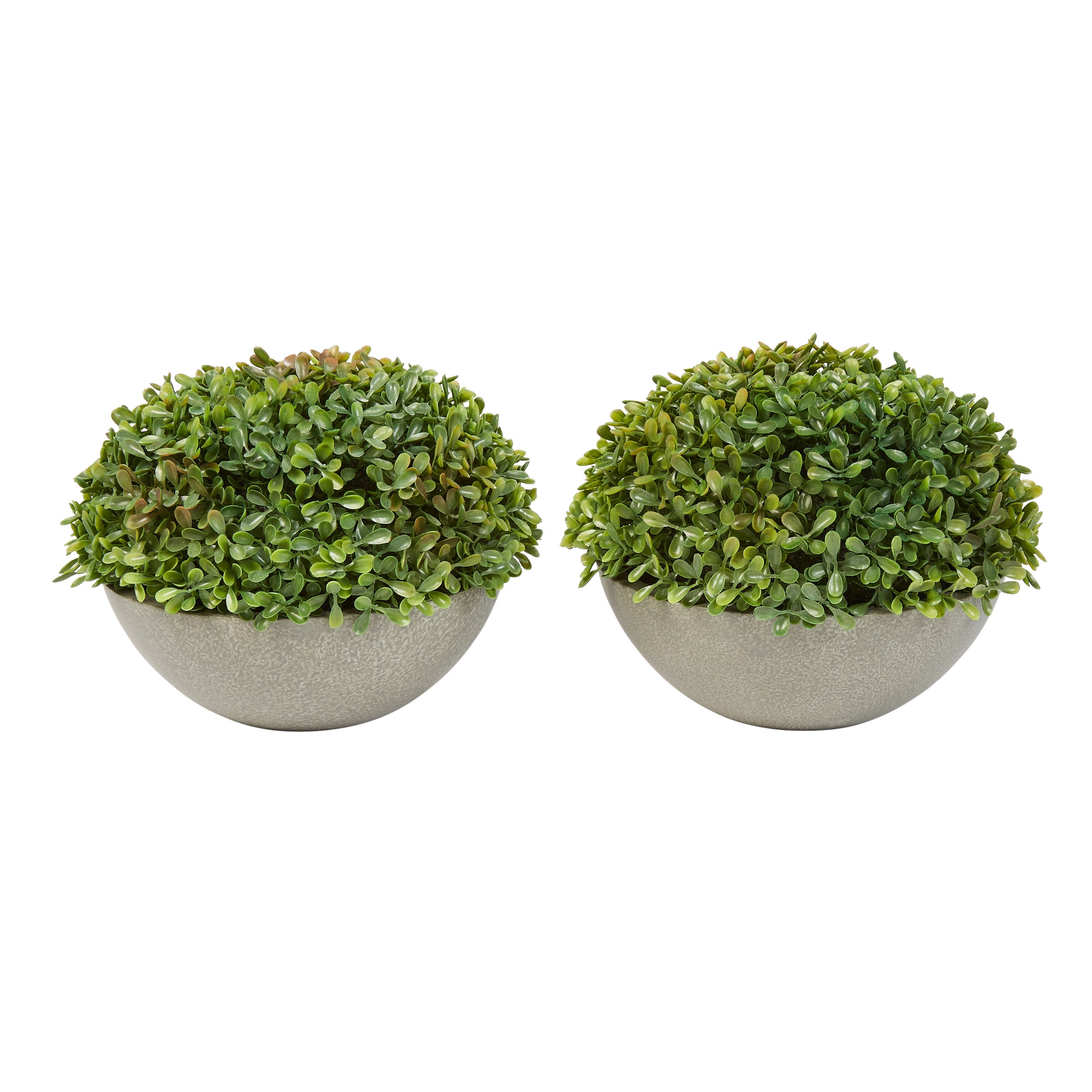 Pure Garden Faux Boxwood 2 Matching Realistic Topiary Arrangements in