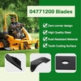 thumbnail image 3 of 04771200 Lawn Mower Blades Compatible with Gravely ZT X, ZT XL Series, Ariens IKON X XL XD,Edge,52" Zero Turn Lawn Mower Blades Replaces 00450300 and 70716200 Mower Blades (Black,Set of 3), 3 of 8