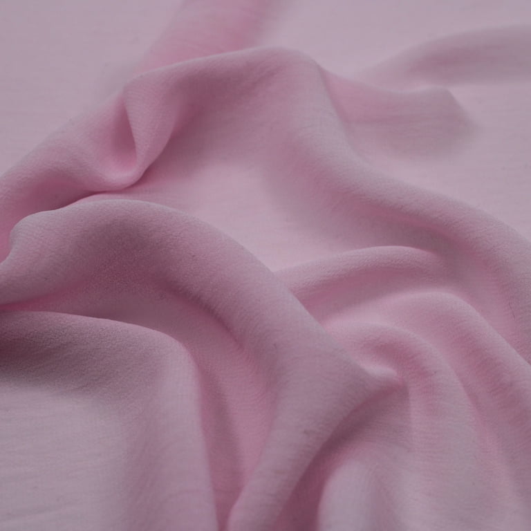 White Solid Hi-Multi Chiffon Fabric - Fabric by The Yard