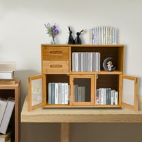 Bamboo Kitchen Pantry, Wood Kitchen Pantry Sideboard, Kitchen Storage Cabinet Floor Mount 24.4*9*18.9in