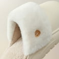 thumbnail image 5 of Xfvqtps Unisex House Slippers Detachable Washable Button Fleece Lining Solid Color Soft Thick Sole Memory Foam Slip on Non-Slip Comfortable Cozy Indoor Warm Winter Fuzzy Slippers, 5 of 9