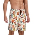 thumbnail image 2 of Wukai Squirrel Nuts Mushroom Men’s Short Pajama Pants With Pockets Soft Sleep Pj Shorts for Men-3X-Large, 2 of 6