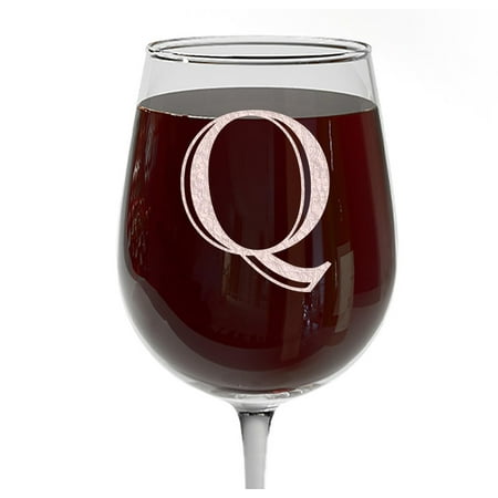 

Etched Monogram 16oz Stemmed Wine Glass (Letter Q) – A-Z Customized Gifts for Women Personalized Wine Gifts for Women Custom Engraved Gift for Wedding Wine Accessories for Wine Lovers Mom Sister