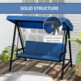 thumbnail image 4 of Outsunny Steel Porch Swing with Canopy, Blue, 4 of 10