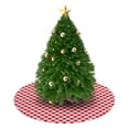 thumbnail image 3 of 36 Inch Christmas Tree Skirt – Velvet Plush Tree Mat, Soft Thickened Polyester with Red Ties, Single-Sided Printing, Available in 30in/36in/48in, Perfect for Holiday Xmas Tree Decoration, 3 of 7