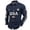2-Dark Blue, variant on Men's Vintage United States 250 Years of Freedom Art Hawaiian Buttoned Shirt
