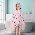 thumbnail image 6 of Pink Christmas Tree Pattern Hooded Bath Towel，50"x30" for Ages 3 To 12 Kids, Quick Dry Lightweight Soft Microfiber Hood Beach Towel Cover Up for Kids, 6 of 7