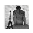 thumbnail image 2 of Trademark Fine Art "Eiffel and Man" Canvas Art by Moises Levy, 2 of 4