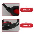 thumbnail image 3 of Phenofice Écouteurs Stéréo Filaires Rouges avec Micro Casque de Jeu Rembourré Réglable pour Ordinateur Réduction de Bruit, 3 of 8