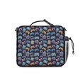 thumbnail image 3 of Game Controller Blue Pattern Insulated Lunch Bag with Shoulder Strap and Bottle Holder,Bento School Lunch Bag Box,11x9.5x3.5 Inches, 3 of 4