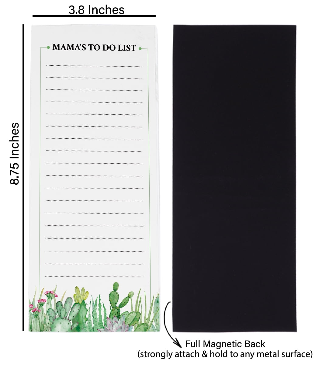 Inkdotpot Pack of 3 Magnetic Fridge To-Do List Notepads- Magnetic Memo Pads For Refrigerator-(50 Sheets Each)-GW