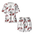 thumbnail image 4 of Kdxio Koi Fish Print Pajamas Sets for Women Short-Sleeved Pjs with Lounge Shorts Two Piece Sleepwear S-4XL, 4 of 9