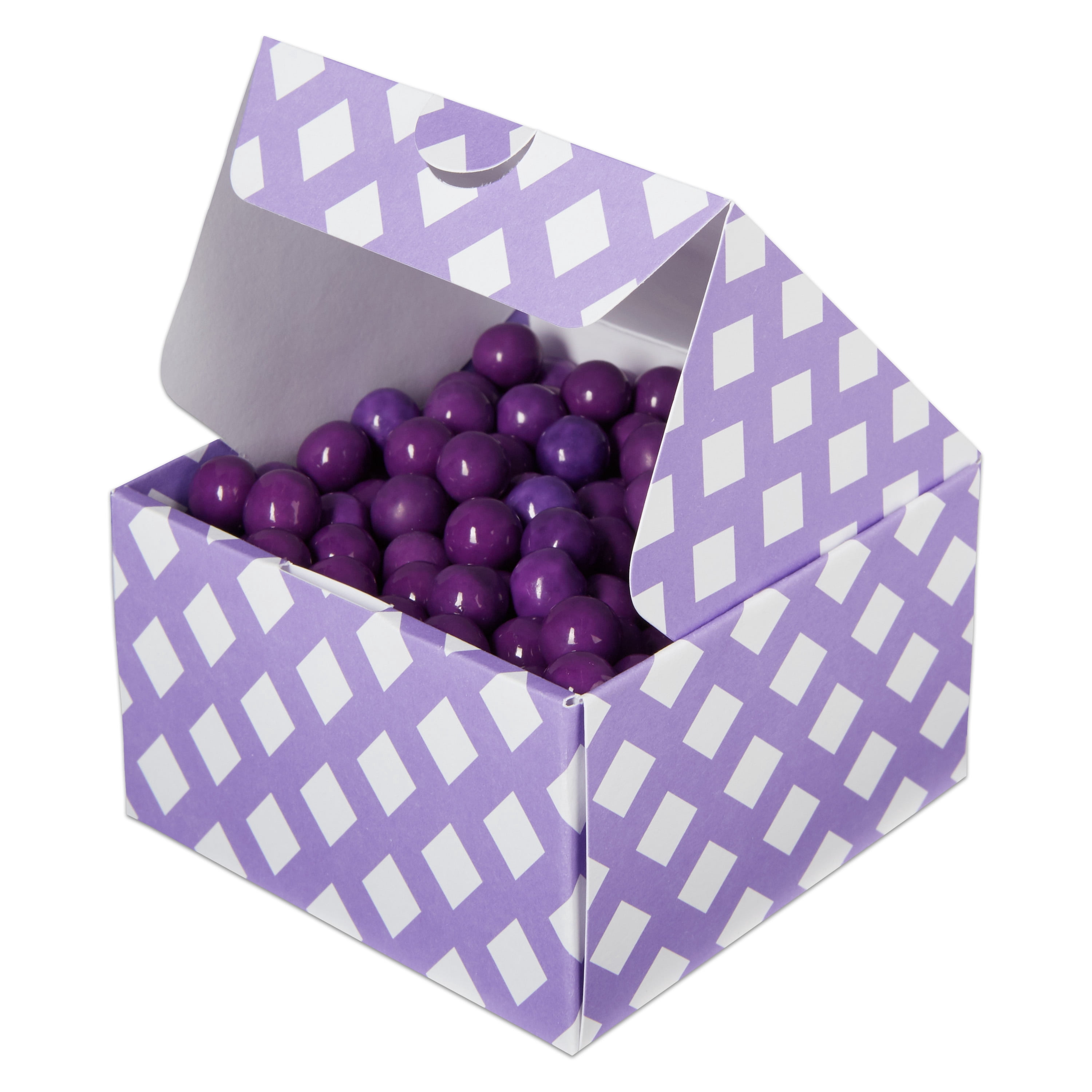 60ct Purple Square Favor Gift Box