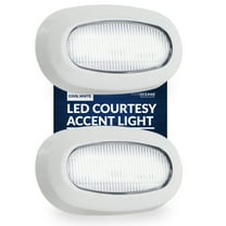 Five Oceans Oblong LED Courtesy Light, 2 Pack Boat Accent Lights, Marine Light for Boat Interior, Deck, Cockpit, Cool White LED, IP 67 Waterproof, 12V, Pontoon, Fishing Boat, Yacht, RVs - FO3672-M2