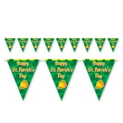 Club Pack of 12 "Happy St. Patrick's Day" Pennant Streamer Banner Hanging Decorations 11" x 12'