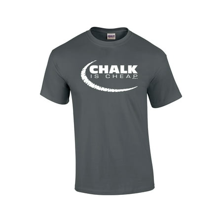Billiards Pool Player Chalk Is Cheap Funny Eight Nine Ball Play League Team Humorous Sarcastic Tee-Charcoal-Small