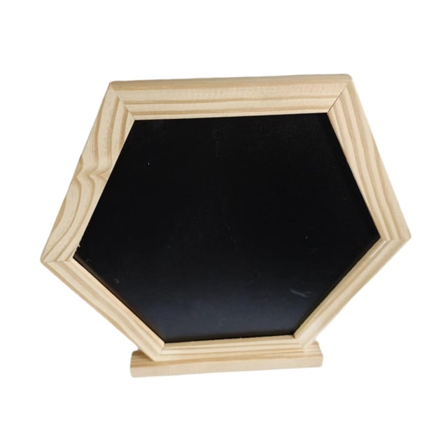 Pizarra pequeña de escritorio, letrero de aviso, decorativa, reutilizable, con soporte, pizarra de madera, pizarra negra para tiendas minoristas