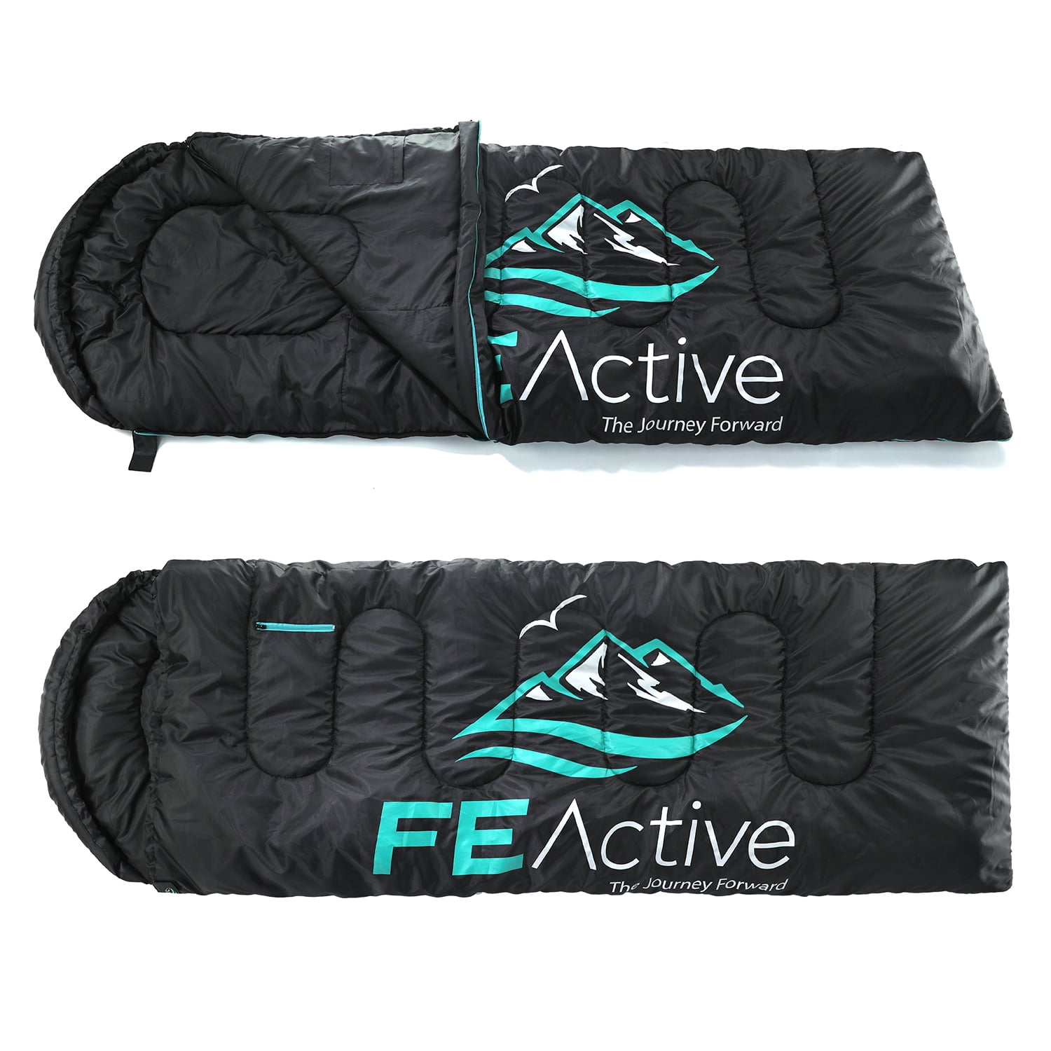 FE Active Sleeping Bag 34 Seasons with Hood, Extra Long 90" x 31