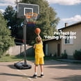 thumbnail image 3 of NEDYO Portable Basketball Hoop for Kids, 3.9-8.5 ft Height Adjustable Basketball Goal with HDPE Backboard and Weighted Base, Indoor & Outdoor Use, 3 of 7