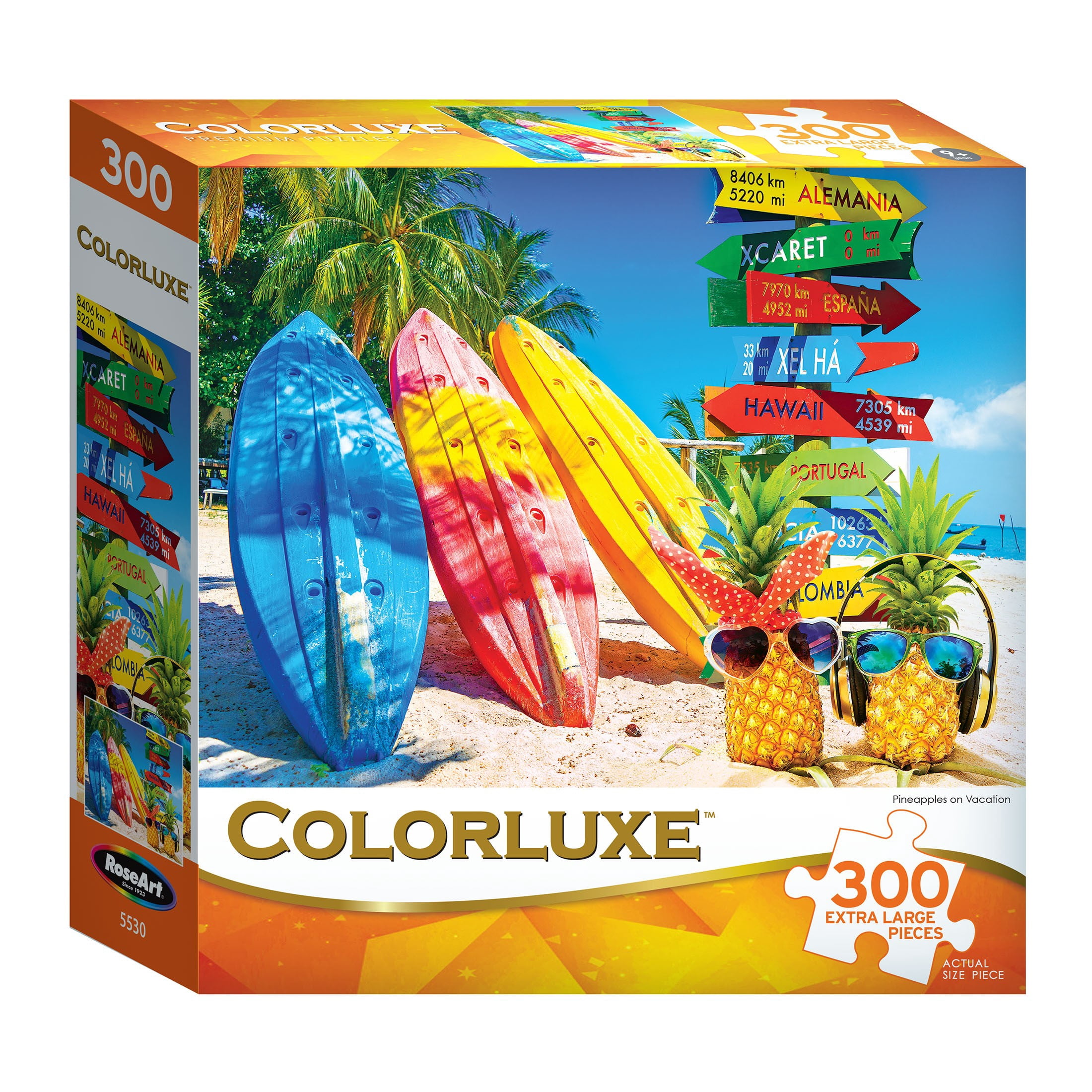 RoseArt Colorluxe 300 Piece Pineapples On Vacation Jigsaw Puzzle