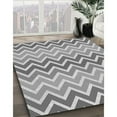 thumbnail image 3 of Ahgly Company Machine Washable Indoor Rectangle Transitional Platinum Silver Gray Area Rugs, 2' x 4', 3 of 7