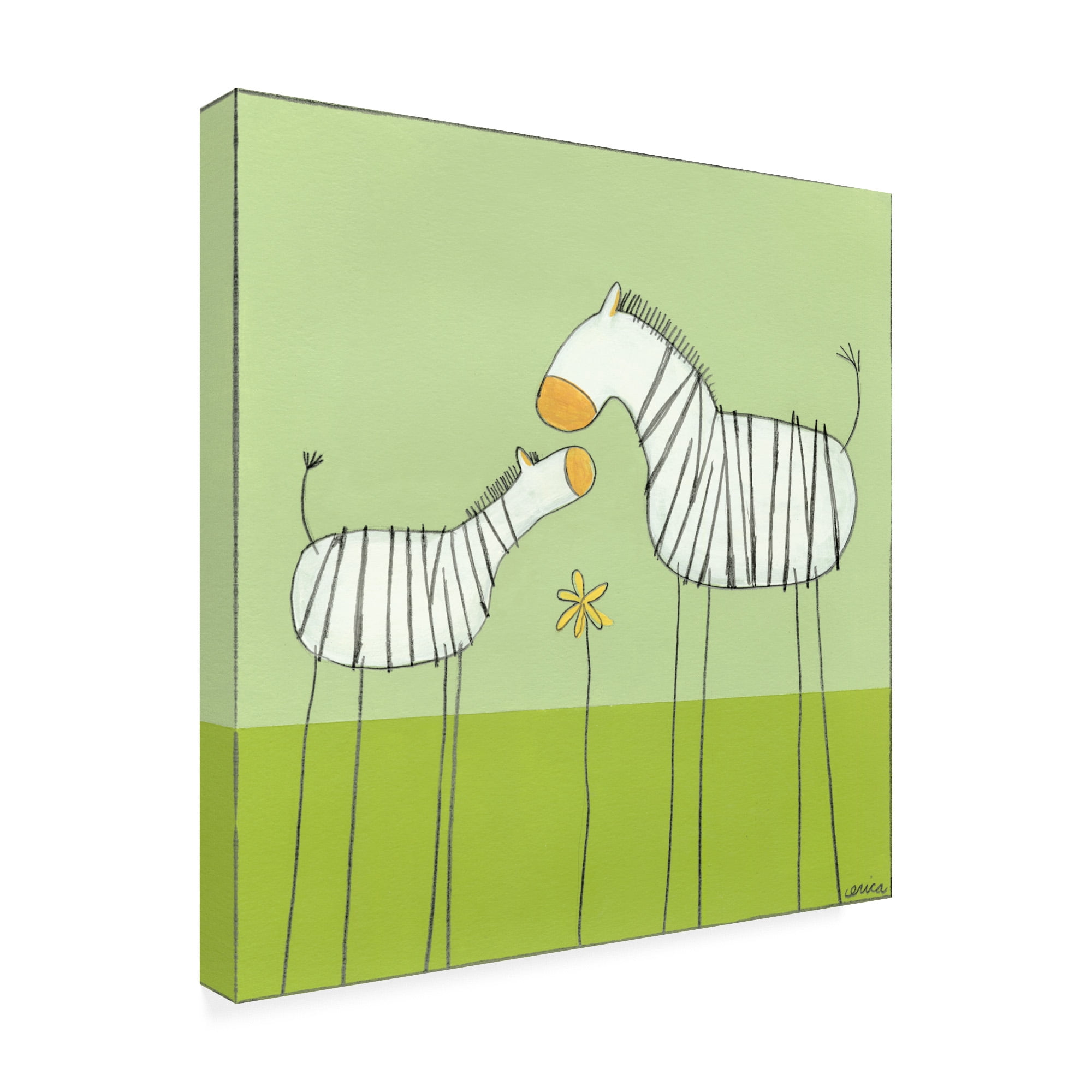Trademark Fine Art 'Stick leg Zebra II Childrens Art' Canvas Art by June Erica Vess