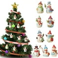 thumbnail image 4 of 18 Pieces Christmas Snowman Wooden Ornaments Decoration Set for Tree Crafts Holiday Decor Xmas Party Supplies, 4 of 7