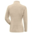 thumbnail image 6 of Winter Sweaters for Women Slim Fit Solid Color Pullover Turtleneck Soft Comfortable Knit Long Sleeve Top Casual Fall Winter Outfit, 6 of 6