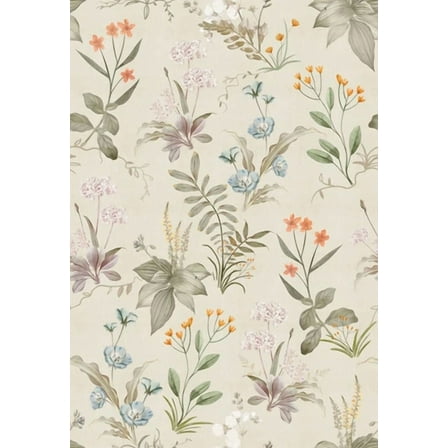Floral Peel And Stick Wallpaper Green Leaves Wildflower Wallpaper Contact Paper