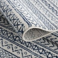 thumbnail image 3 of 2â€™ x 13â€™ Navy Blue Decorative Stripes Runner Rug, 3 of 21