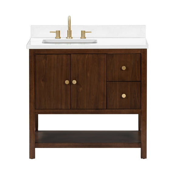 Avanity ZOE-VS37-WA Zoe 36" Free Standing Single Basin Vanity Set - Wood