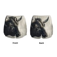 thumbnail image 3 of Susaid Mystical Bull in Fog Print Women's High Waisted Running Shorts Quick Dry Athletic Gym Track Workout Shorts Zip Pocket-Large, 3 of 7