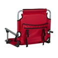 thumbnail image 3 of Stansport Tubular Frame Folding Stadium Seat with Arms - Red/Tan, 3 of 10