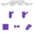 thumbnail image 3 of Jacob Alexander Men's Stripe Tonal Pre-Tied Zipper Neck Tie - Purple, 3 of 4