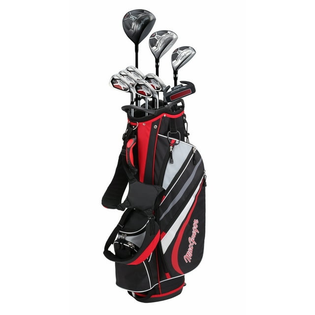 MacGregor Golf DCT4000 9 Clubs / 13 Pieces Graphite/Steel Mens Right Hand - 1 Inch Longer Golf Clubs Set with Bag Regular Flex