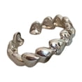 thumbnail image 1 of LYMAYTER Bague Exquise pour Femmes - Forme de Cœur, Inox, Punk, 1 of 6