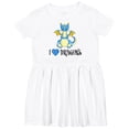 thumbnail image 3 of Inktastic I Love Dragons with Cute Blue Dragon Girls Toddler Dress, 3 of 5