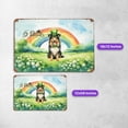 thumbnail image 5 of Happy St. Patrick’s Day Shetland Sheepdog with Green Hat Shamrocks Rainbow Horizontal Metal Aluminum Sign Sheltie Dog Lover Gifts Wall Art Home Decor - 03007, 5 of 5