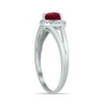 thumbnail image 2 of SZUL Women's Heart Shape Ruby and Diamond Ring in 10K White Gold, 2 of 6
