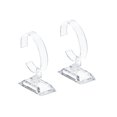 thumbnail image 1 of Unique Bargains Watch Display Stand, C Shape Single Watch Bracelet Display Rack Transparent Watch Holder 56x37mm Pack of 2, 1 of 5