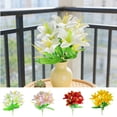 thumbnail image 1 of Plantas Verdes Artificiales De Plástico unidad de lirios artificiales rosas con tallos de plástico para decoraciones de bodas,centros de mesa para salas de estar y arreglos florales. Rkxzt, 1 of 8