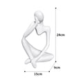 thumbnail image 2 of Estatua creativa europea de resina blanca y elegante para decoración de mesa. Usando la mano izquierda, 2 of 8