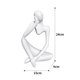 thumbnail image 2 of Figura de escultura de pensador artístico elegante, coleccionable, obra de arte blanca Usando la mano izquierda, 2 of 8